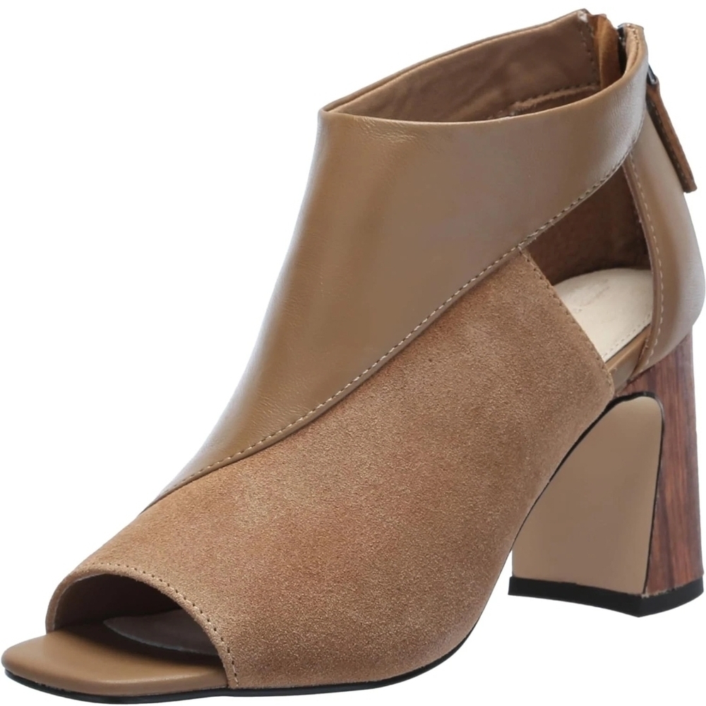 Sanctuary Raise Ankle Peep-Toe Boot In Bistro (Tan) Women's‎ Size 7M NEW In Box